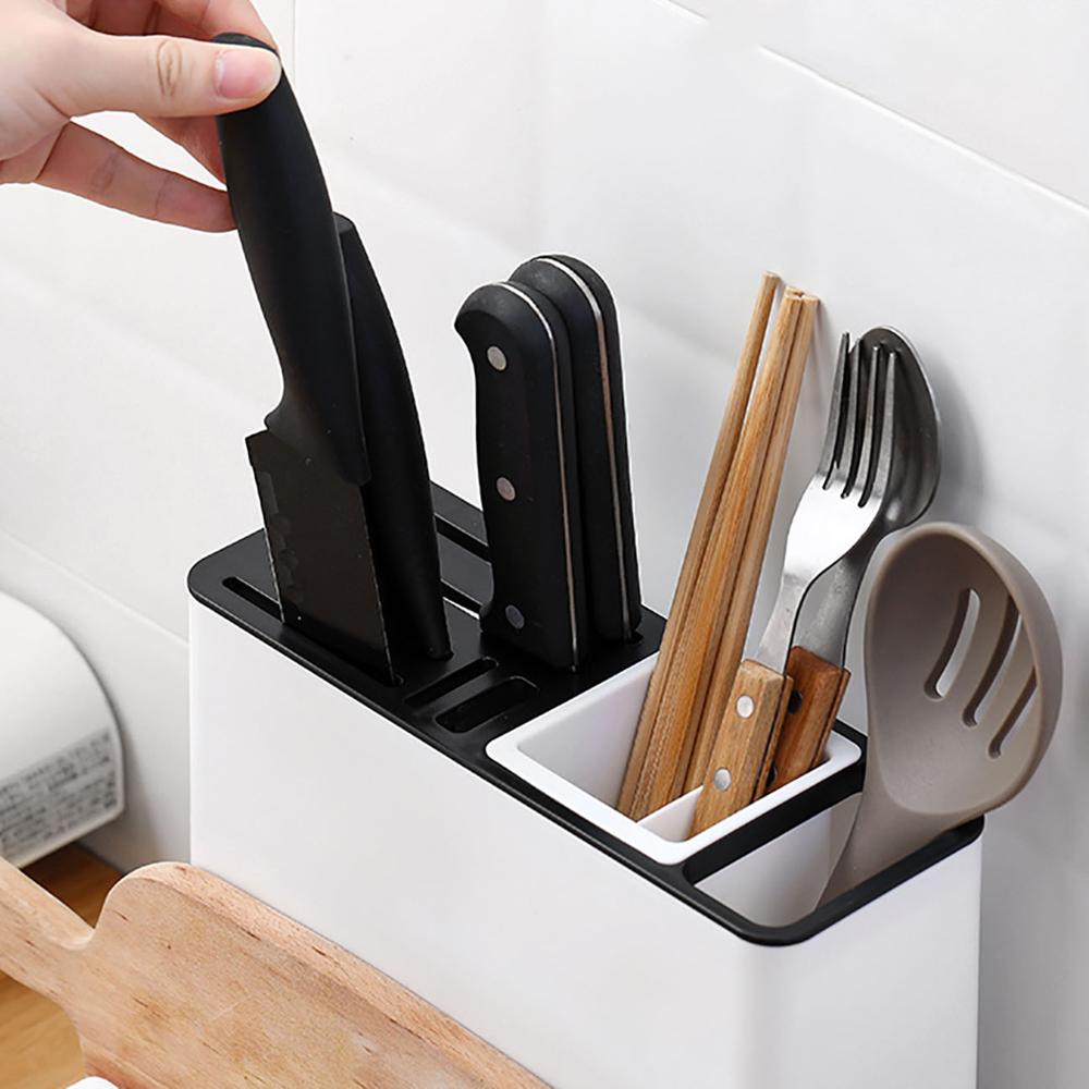 Multifunctional Kitchen Knife & Utensil Storage Holder with Drainable Tray - Countertop Organizer Rack - Nestlyn Kitchen Essentials