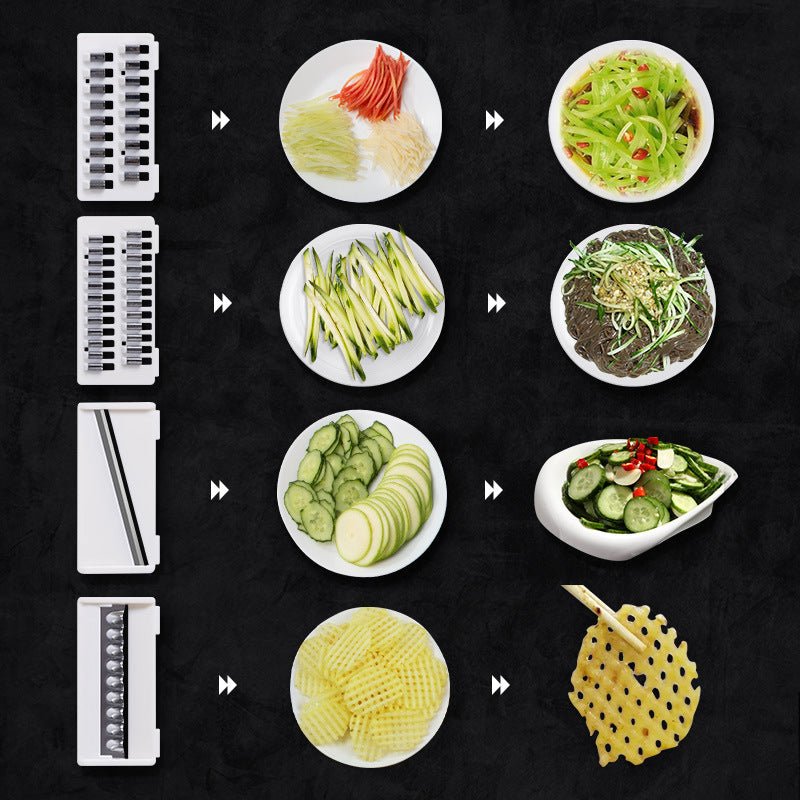 4-in-1 Vegetable Cutter & Peeler with Drain Basket - Nestlyn Kitchen Essentials