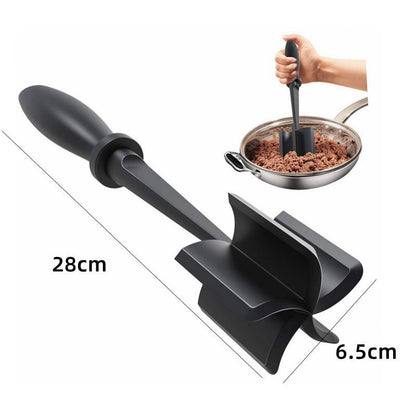 Heat-Resistant Nylon Meat Chopper & Masher - Multifunctional Ground Meat Crumbler for Nonstick Cookware - Nestlyn Kitchen Essentials