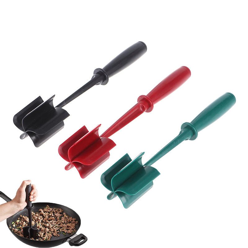 Heat-Resistant Nylon Meat Chopper & Masher - Multifunctional Ground Meat Crumbler for Nonstick Cookware - Nestlyn Kitchen Essentials