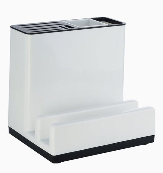 Multifunctional Kitchen Knife & Utensil Storage Holder with Drainable Tray - Countertop Organizer Rack - Nestlyn Kitchen Essentials