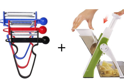 Multifunctional Vegetable Slicer & Chopper - Stainless Steel Fruit Cutter, Grater & Shredder Kitchen Tool - Nestlyn Kitchen Essentials