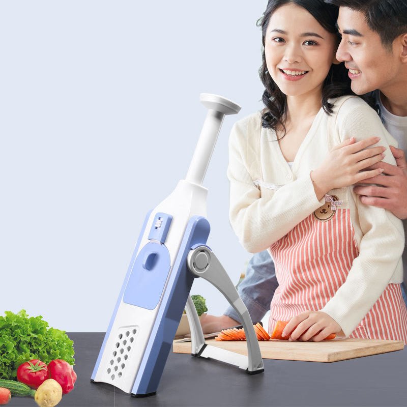 Multifunctional Vegetable Slicer & Chopper - Stainless Steel Fruit Cutter, Grater & Shredder Kitchen Tool - Nestlyn Kitchen Essentials