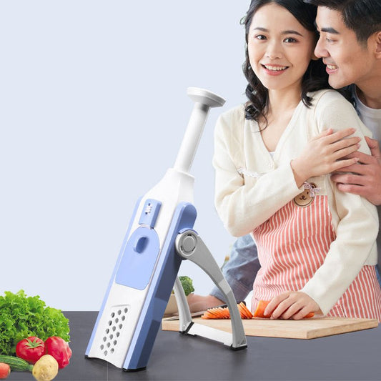 Multifunctional Vegetable Slicer & Chopper - Stainless Steel Fruit Cutter, Grater & Shredder Kitchen Tool - Nestlyn Kitchen Essentials