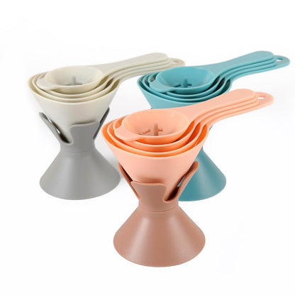 6-in-1 Nesting Funnel Set - Space-Saving Kitchen Funnels with Stand for Oil, Liquids, Spices & Dry Goods - Nestlyn Kitchen Essentials