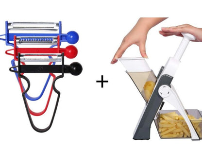Multifunctional Vegetable Slicer & Chopper - Stainless Steel Fruit Cutter, Grater & Shredder Kitchen Tool - Nestlyn Kitchen Essentials