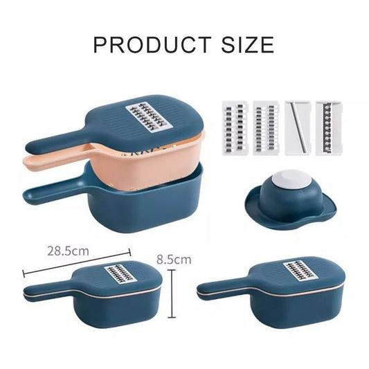 4-in-1 Vegetable Cutter & Peeler with Drain Basket - Nestlyn Kitchen Essentials