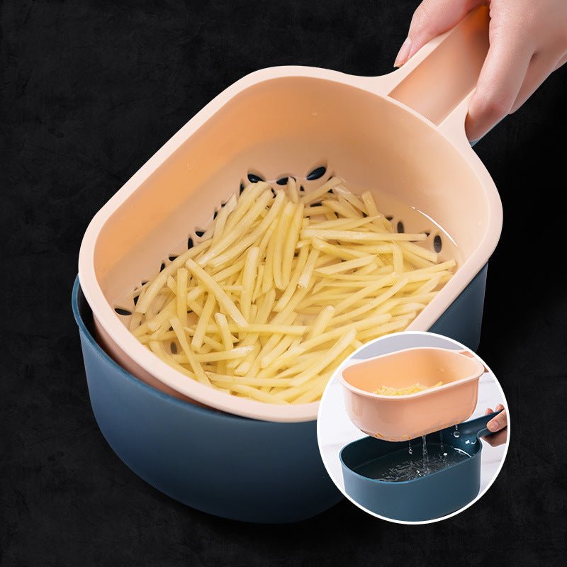 4-in-1 Vegetable Cutter & Peeler with Drain Basket - Nestlyn Kitchen Essentials