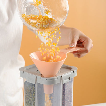 6-in-1 Nesting Funnel Set - Space-Saving Kitchen Funnels with Stand for Oil, Liquids, Spices & Dry Goods - Nestlyn Kitchen Essentials
