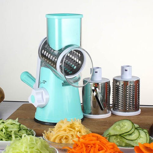 Rotary Mandoline Slicer - 3-in-1 Vegetable & Cheese Grater - Nestlyn Kitchen Essentials