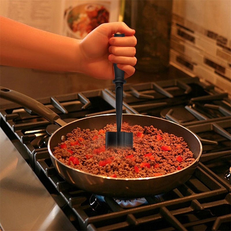 Heat-Resistant Nylon Meat Chopper & Masher - Multifunctional Ground Meat Crumbler for Nonstick Cookware - Nestlyn Kitchen Essentials